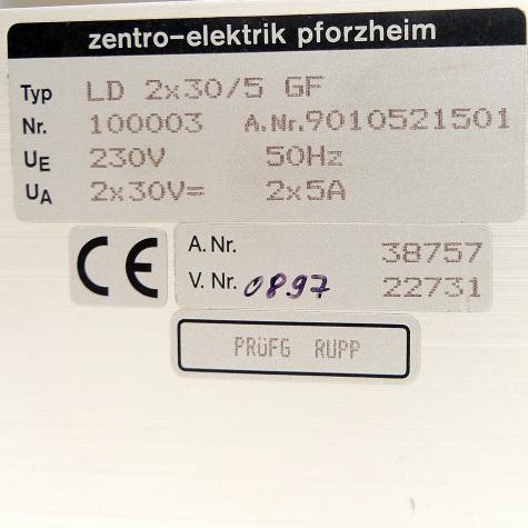 Laboratory dual power supply unit LD 2x30/5 GF LD 2x30/5 GF  Used