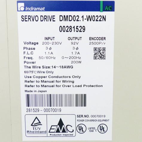 Servo Drive DMD02.1-W022N  New FS