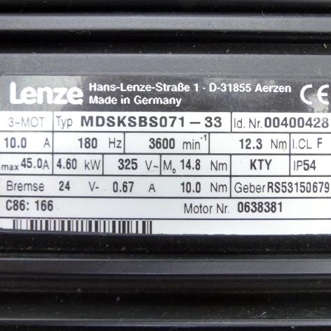 Servo motor MDSKSBS71-33 Used