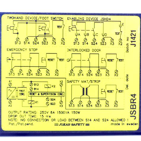 Safety relay JSBR4 New