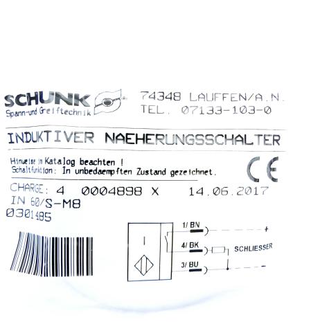 Inductive Switch IN 60/S-M8 