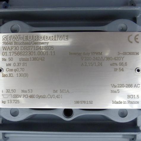 Gear motor WAF30 DRS71S4BE05 New
