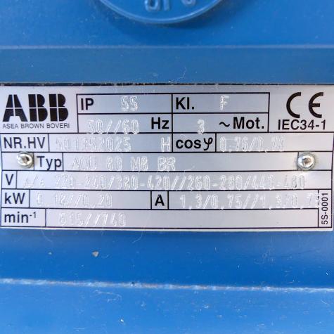 Drehstrommotor AQU 80 M8 BR Gebraucht