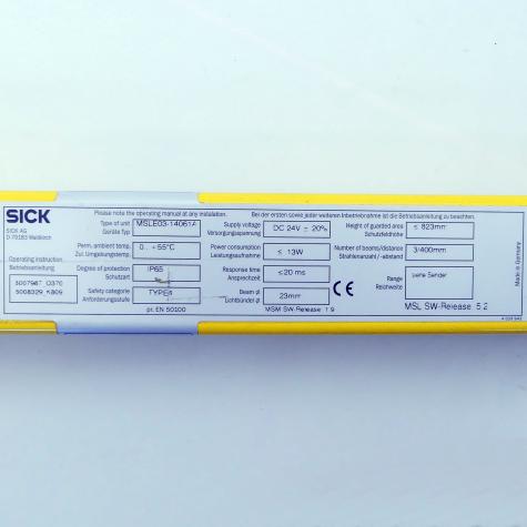 Sicherheitslichtvorhang Empfänger MSLE03-14061A Gebraucht