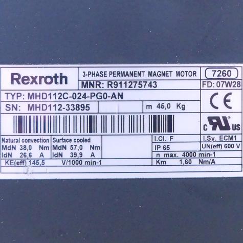 Three-Phase servo motor MHD112C-024-PG0-AN New