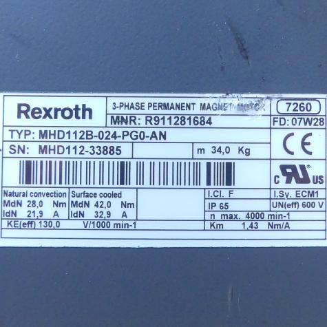 Three-phase servo motor MHD112B-024-PG0-AN New