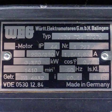 Getriebemotor 0DG 734 T/372 Gebraucht