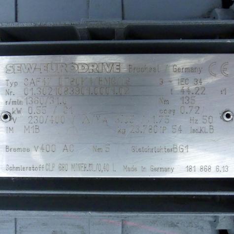 Getriebemotor SAF47 DT80K4/BMG/IS Gebraucht