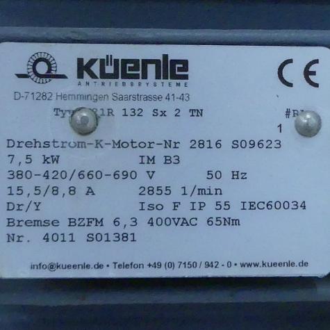Drehstrommotor K21R 132 SX 2 TN Gebraucht