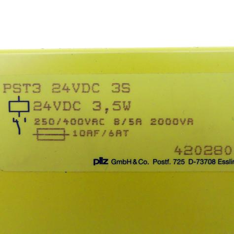 Safety relay PST 3/ 24V=/3S Used