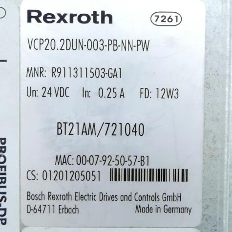 Indra Control VCP20.2DUN-003-PB-NN-PW Refurbished