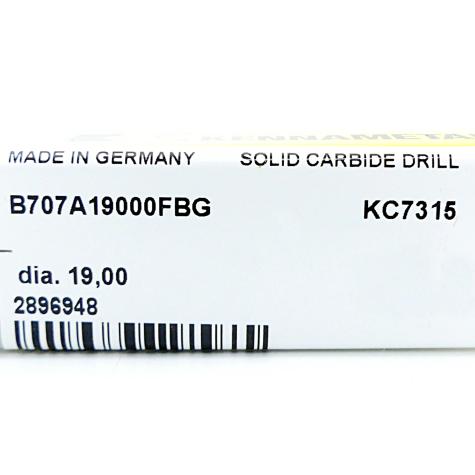 Vollhartmetal Flachborer KC7315 AA00.209.198 