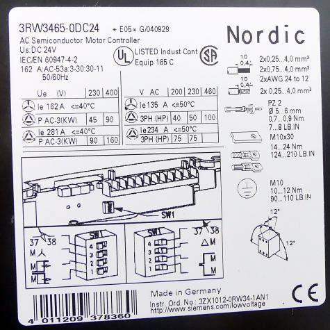 Sikostart 3RW34 