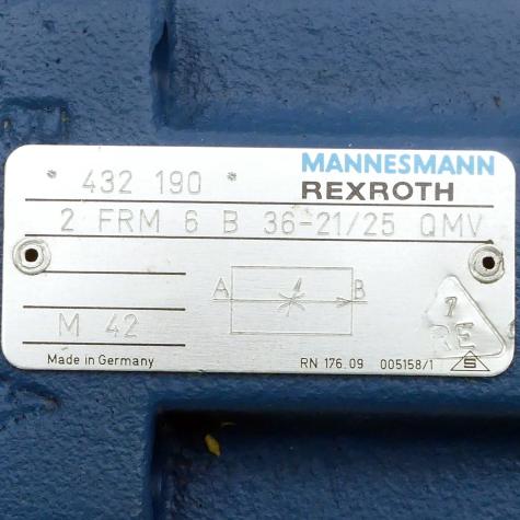 Flow Control Valve 2 FRM 6 B 36-21/25 QMV  New
