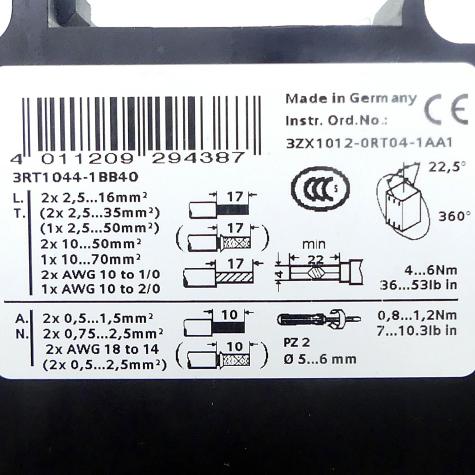 Power contactor  Used