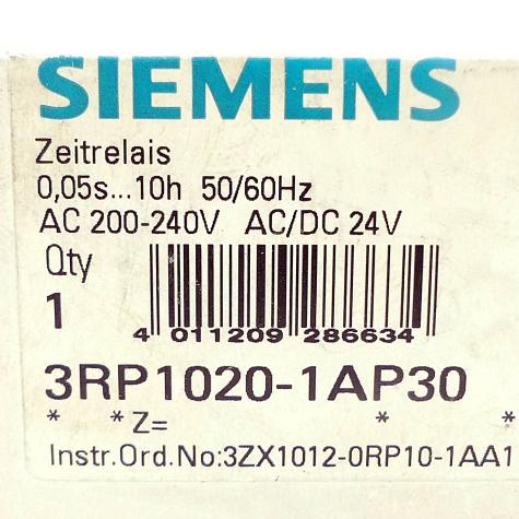 Zeitrelais 3RP1020-1AP30 Neu OVP