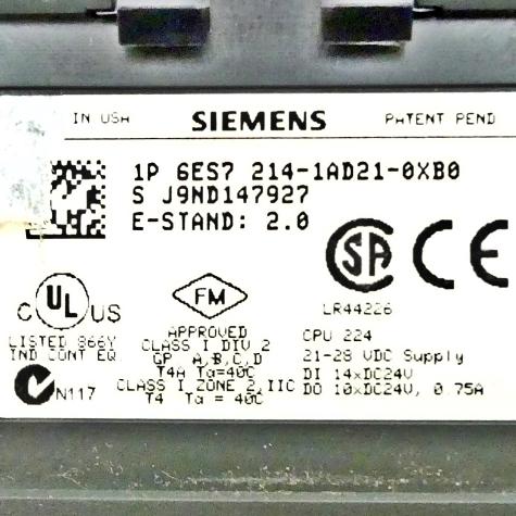 SIMATIC S7-200 Kompaktgerät 6ES7 214-1AD21-0XB0 Gebraucht