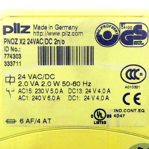 Not-Aus-Schaltgerät  24VAC/DC 2n/o PNOZ X2 