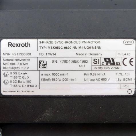 3-Phase Synchronous PM-Motor MSK050C-0600-NN-M1-UG0-NSNN Neu OVP