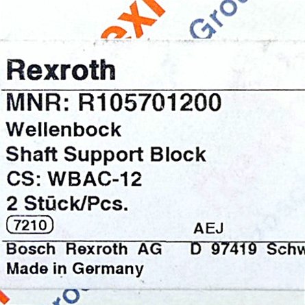 2 Pieces Shaft brackets WBA-12-FO New FS