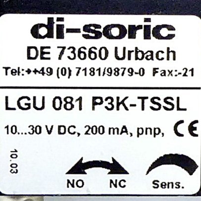 Fork light barrier LGU 081 P3K-TSSL Used