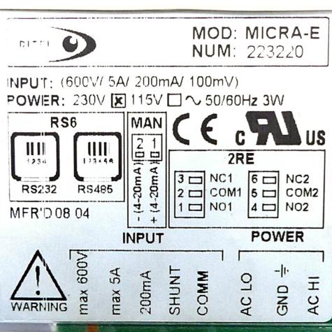 Digitales Zählerpanel MICRA-E Neu geöffnete OVP