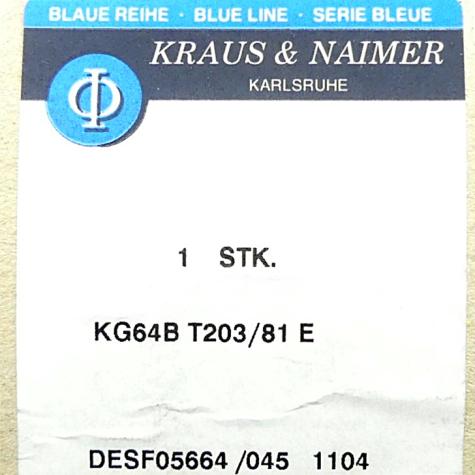Lasttrennschalter KG64B DESF05664/045  Neu OVP