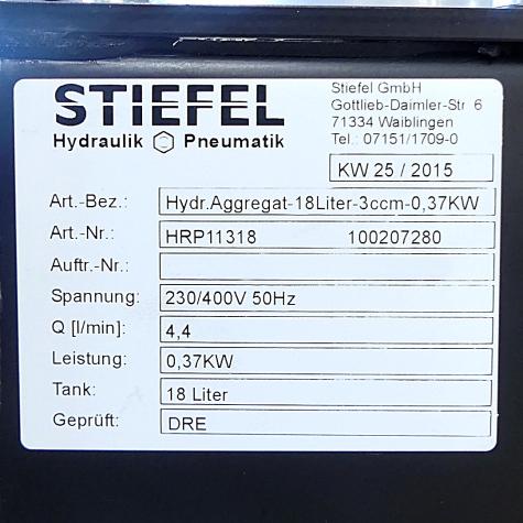 Hydraulikaggregat-18Liter-3ccm-0,37KW 100207280 Gebraucht
