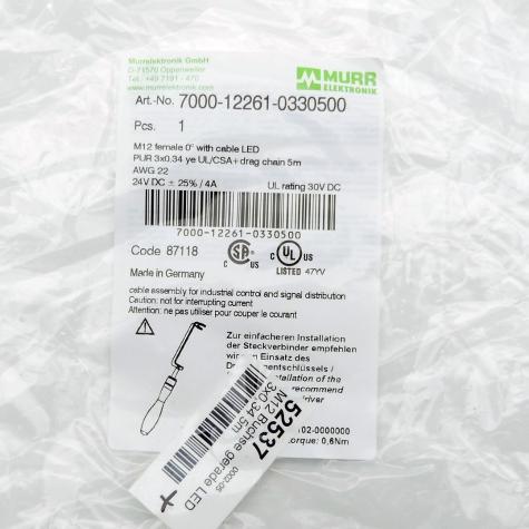 Sensorkabel M12 Bu. 0° A-kod. freies Ltg-ende LED  Neu OVP