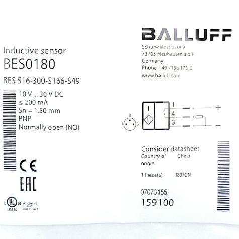 Induktiver Standardsensor BES 516-300-S166-S49 Gebraucht