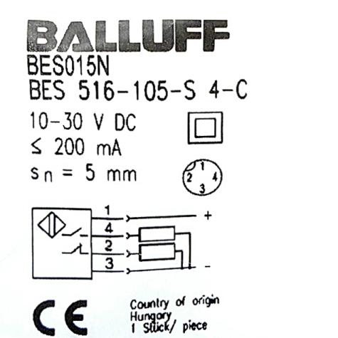 Inductive standard sensor BES015N New FS