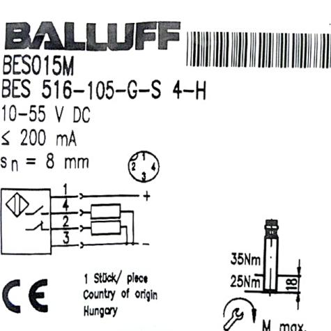 Inductive sensor BES015M New FS