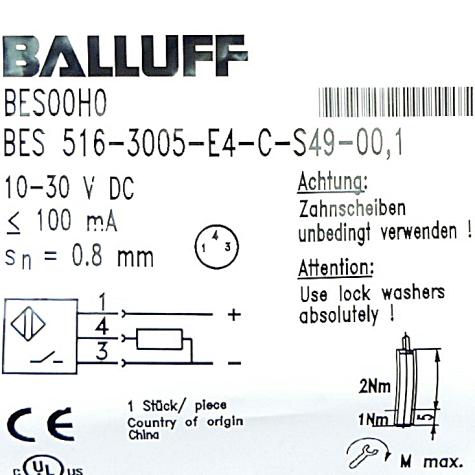 Induktiver Standardsensor BES00H0  Neu OVP