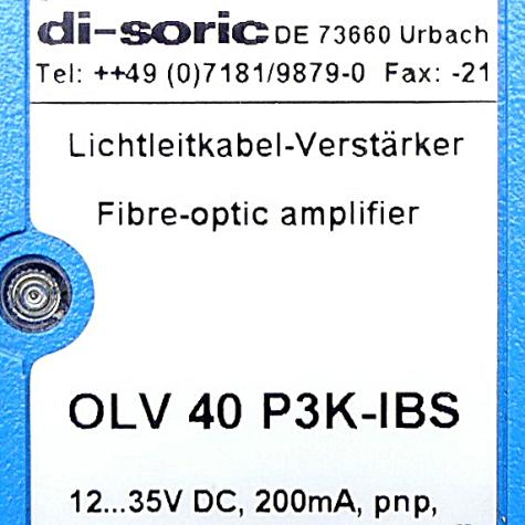 Glasfaser-Lichtleiter-Verstärker OLV 40 P3K-IBS Gebraucht