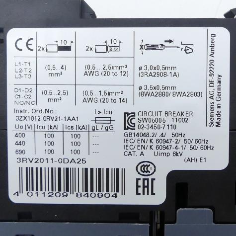 SIRIUS Circuit breaker  
