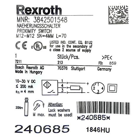Proximity switch M12-M12  New FS