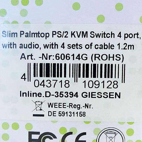 4-port SLIM KVM Switch 60614G Used