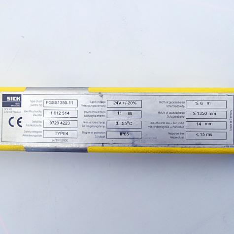 Safety curtain transmitter FGSS1350-11 Used