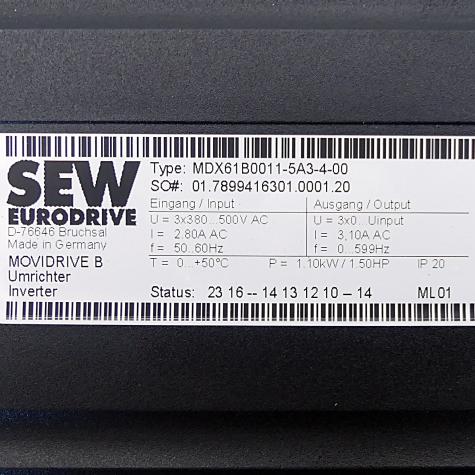 frequency converter MDX61B0011-5A3-4-00 New FS