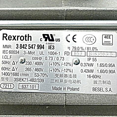 Three-phase Motor 3842547994 IEC 60034 Used