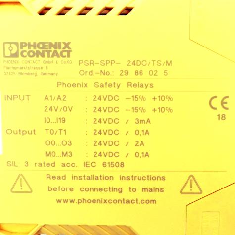 Safety Relay 24DC/TS/M Used