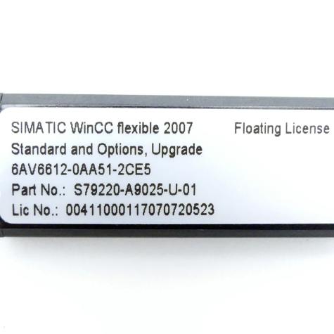 Simatic WinCC flexible 2007 Standard and Options Upgrade Floating License  Used