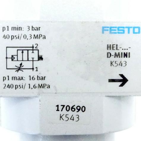 On/off valve 170690 Used