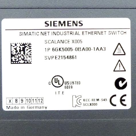 SCALANCE X005 6GK5005-0BA00-1AA3 Used