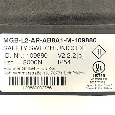Sicherheitssteuergerät MGB-L2-AR-AB8A1-M MGB-L2-AR-AB8A1-M-109880 
