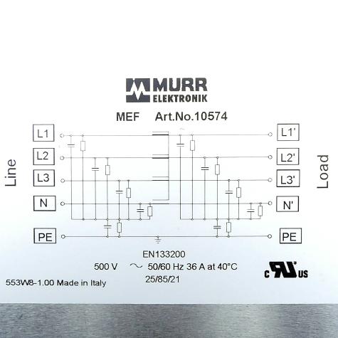 MEF mains interference filter  