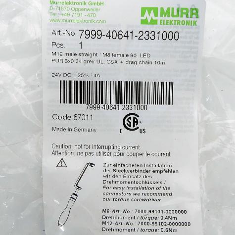 Profibus Cable M12 St. 0° / M12 Bu. 0° B-cod.  New FS