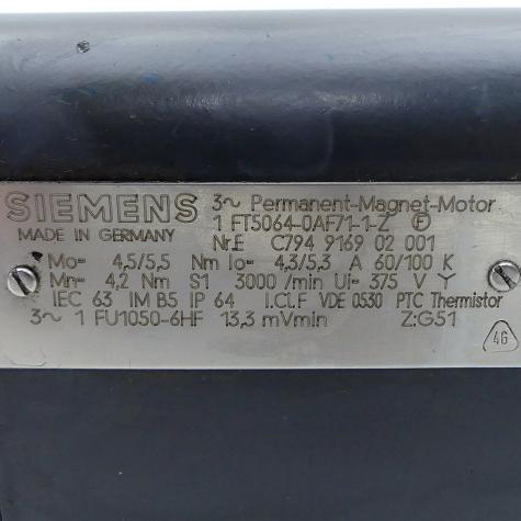 Servomotor 1FT5064-0AF71-1-Z Used