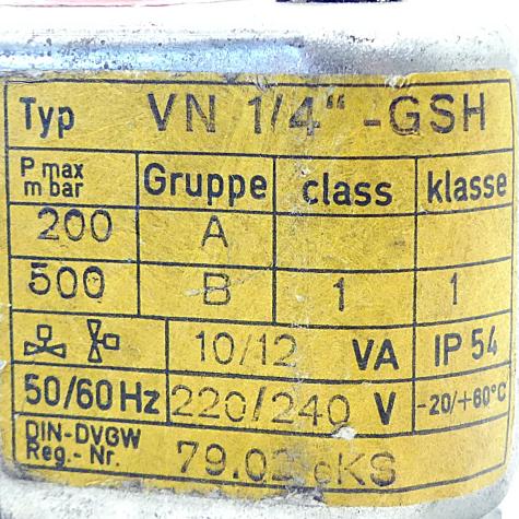 Gas solenoid valve  Used