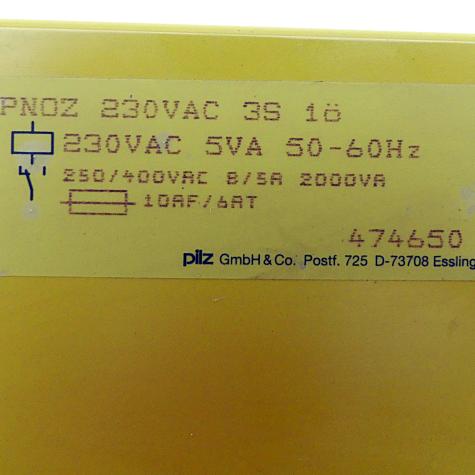 safety relay PNOZ PNOZ  Used